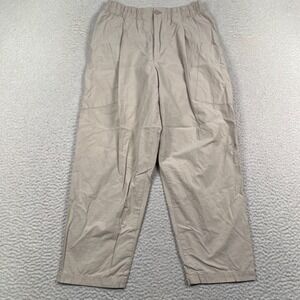 Cos Pants Womens 30R Cropped High Rise Pockets Beach Vacation Minimalist Beige‎